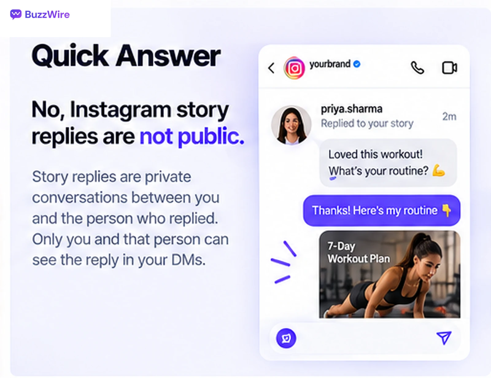 Quick answer: Instagram story replies are not public — a story reply is a private direct message that only you and the person who replied can see.