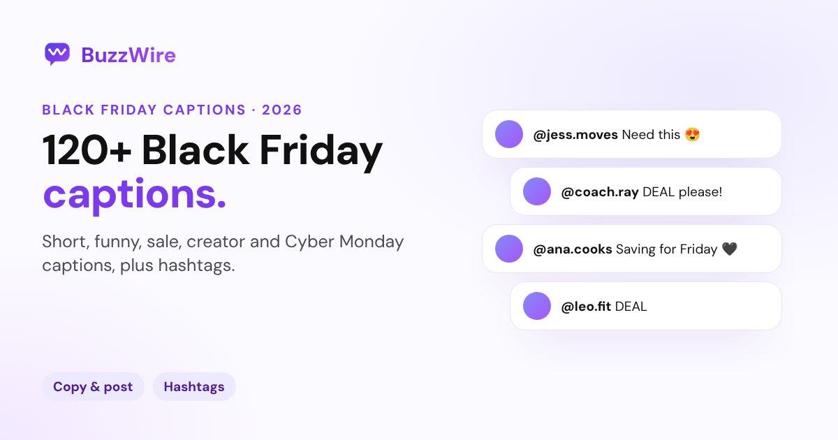 Black Friday Captions for Instagram: 120+ Ideas (2026)