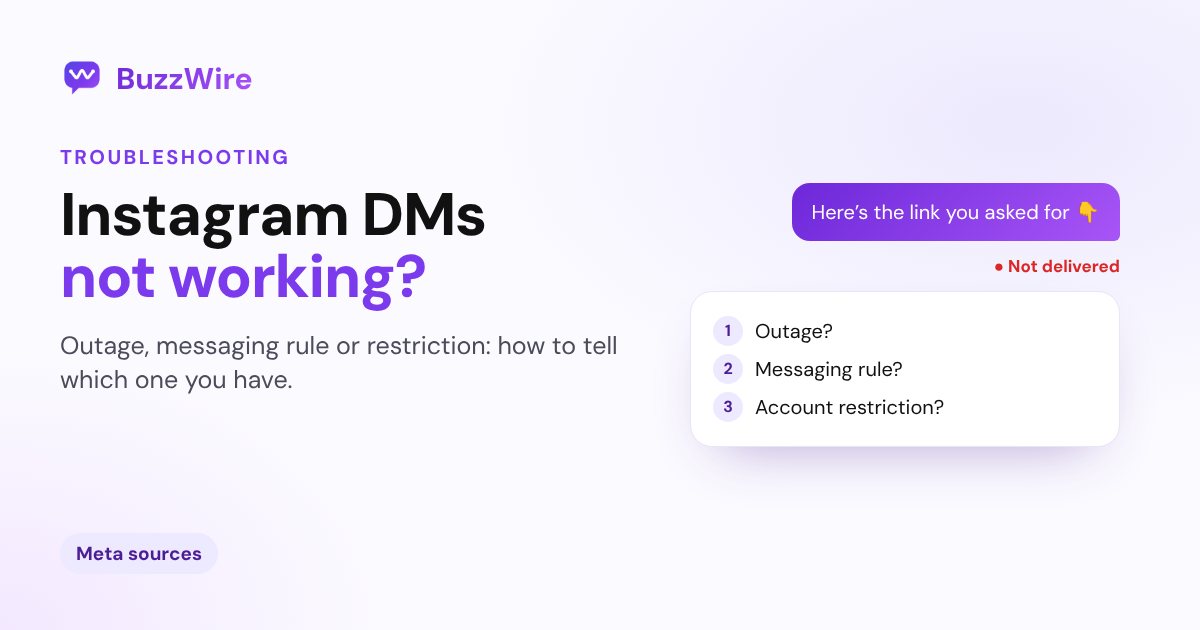Instagram DM Not Working: Outage, Limit or Restriction