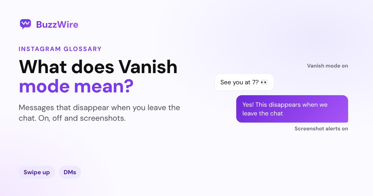 What Does Vanish Mode Mean on Instagram?